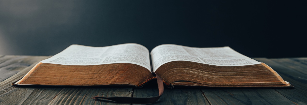 an open book on a table